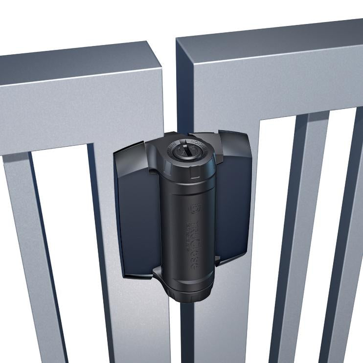 D&D Technologies TruClose Heavy Duty Self-Closing Gate Hinges, Black, No Legs, 2-Pack