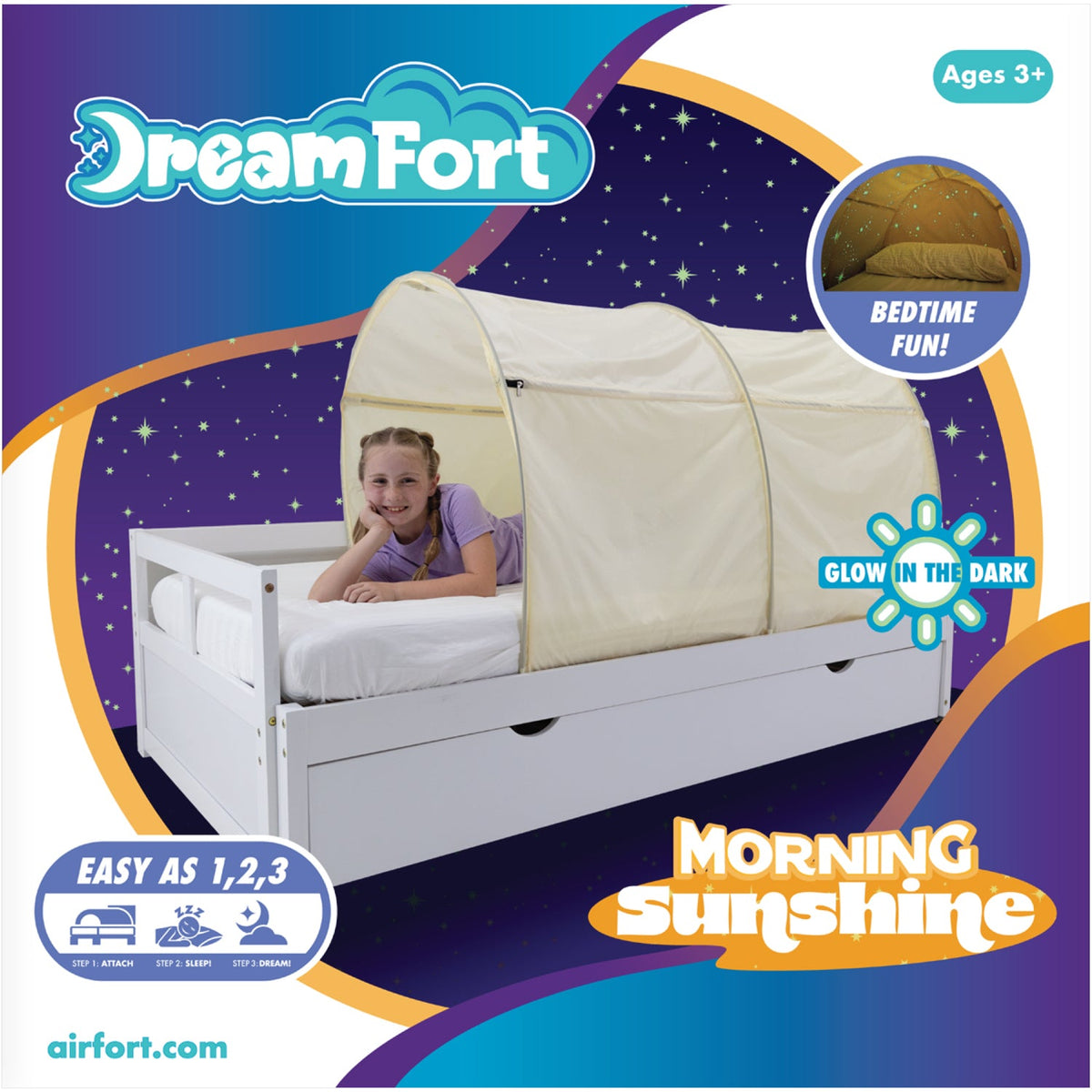 AirFort DreamFort with Glow-in-the-Dark Stars – Twin / Morning Sunshine