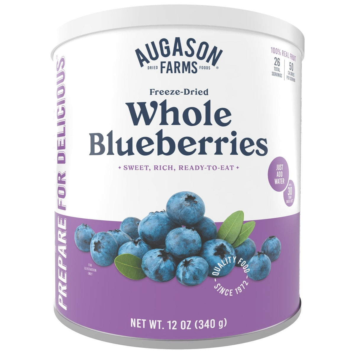 Augason Farms Freeze-Dried Whole Blueberries Can, 26 Servings