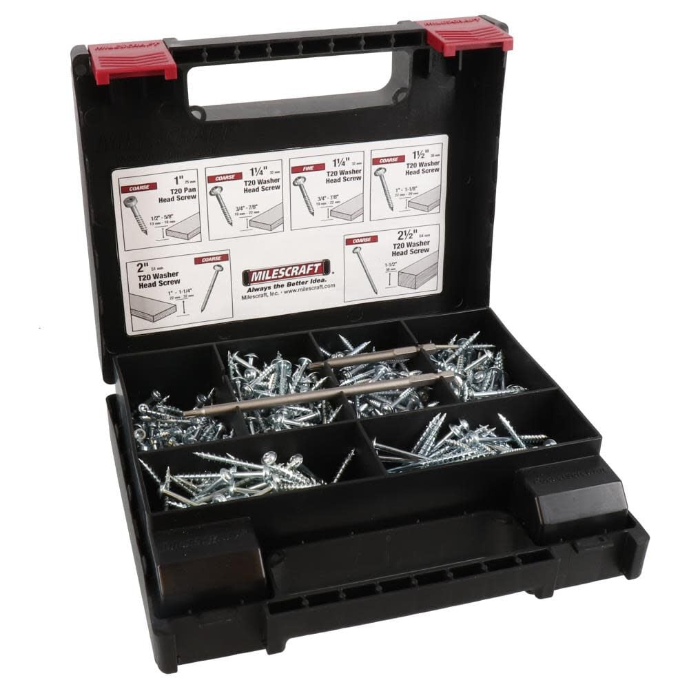 Milescraft 5200 PocketScrewKit700 T20 Pocket Screw Kit, 700-Piece