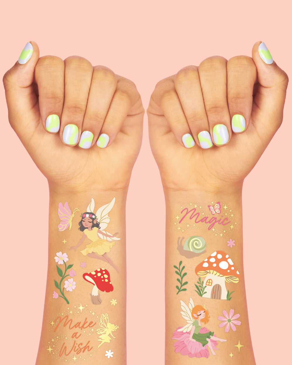 xo, Fetti Woodland Fairy Tats - 84 foil temporary tattoos