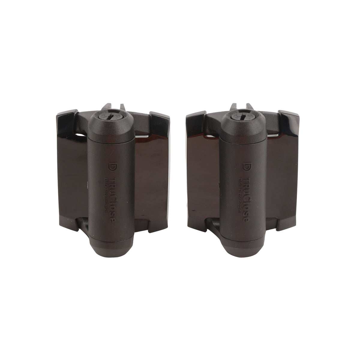 D&D Technologies TruClose Regular Metal Gate Hinges with Alignment Legs, Black, Pair