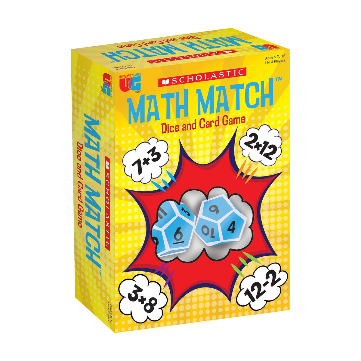 University Games Scholastic - Math Match Dice and Card Game